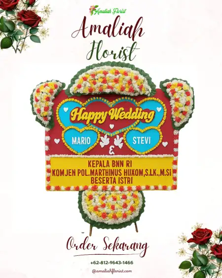 Papan Bunga Pernikahan Grenden
